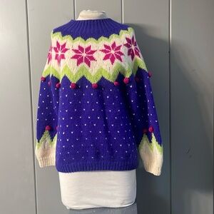 BP Nordstrom Wool Sweater Fair Isle Vintage  Cottagecore Scandi Minimal Small
